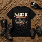 Black Parked It Technically ATV/UTV t-shirt — Tire Time Offroad