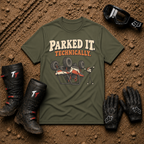 Military green Parked It Technically ATV/UTV t-shirt — Tire Time Offroad