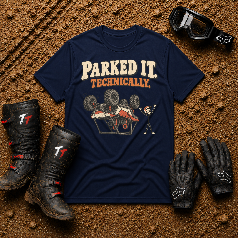 Navy Parked It Technically ATV/UTV t-shirt — Tire Time Offroad