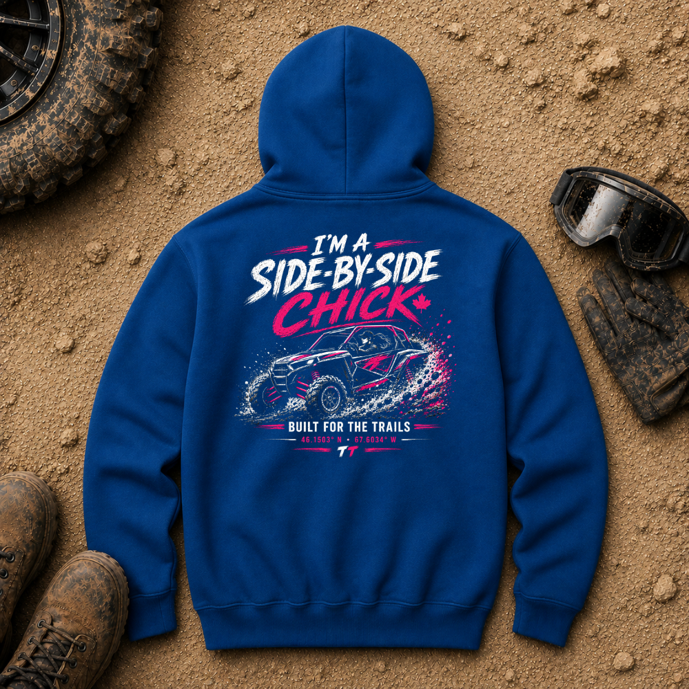 Royal blue SXS by SXS Chick women's off-road UTV hoodie — Tire Time Offroad