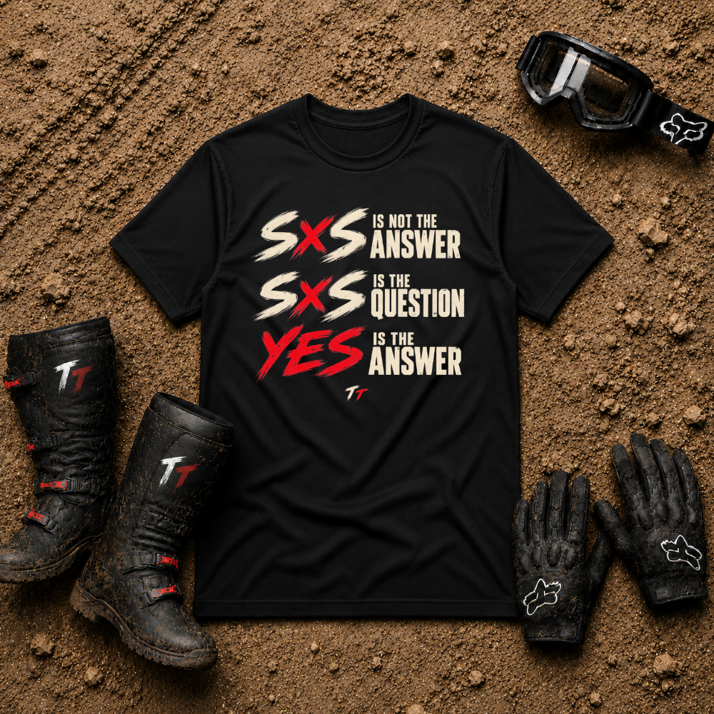 Black SXS Yes off-road t-shirt for ATV and UTV riders — Tire Time Offroad