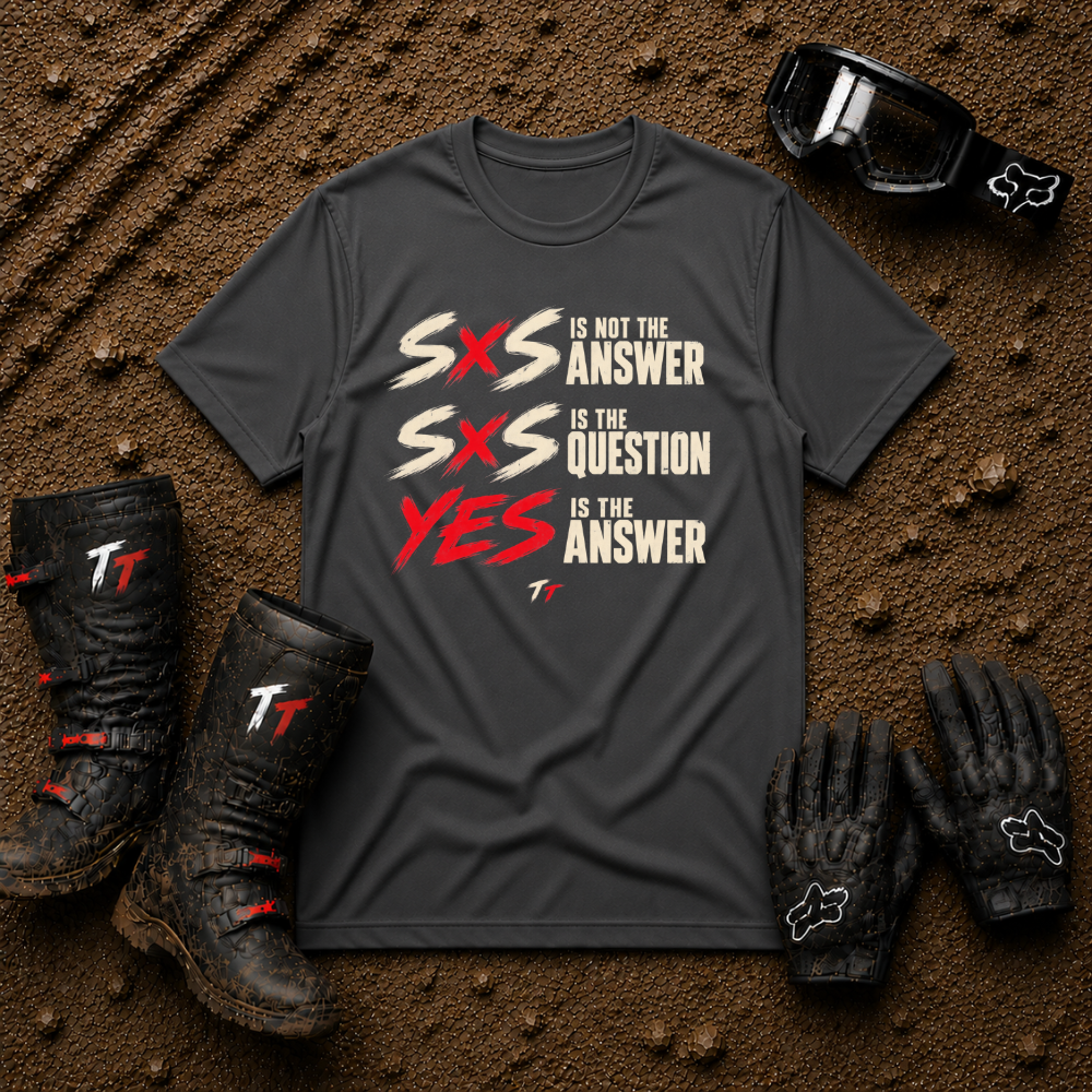 Dark heather grey SXS Yes off-road graphic tee — Tire Time Offroad