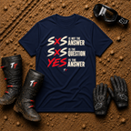 Navy SXS Yes off-road t-shirt for side-by-side riders — Tire Time Offroad