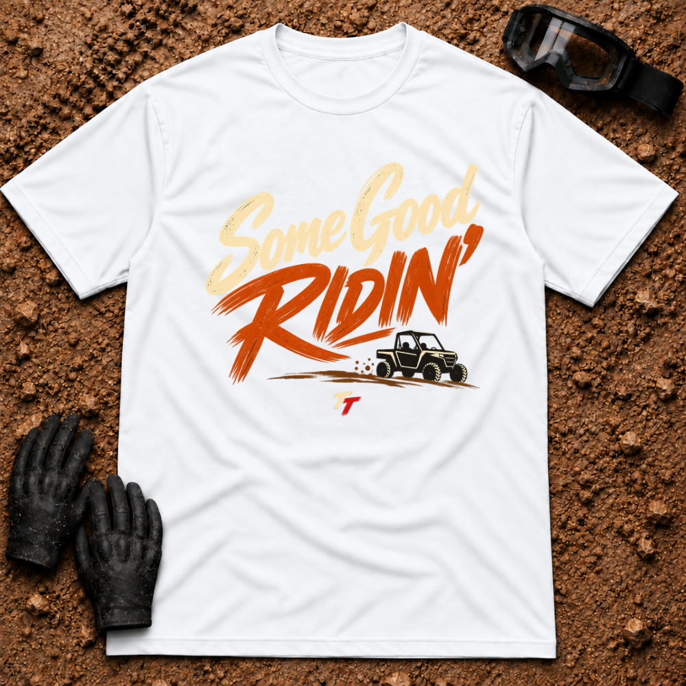 Some Good Ridin' t-shirt in White - New Brunswick slang ATV and side-by-side tee - Tire Time Offroad