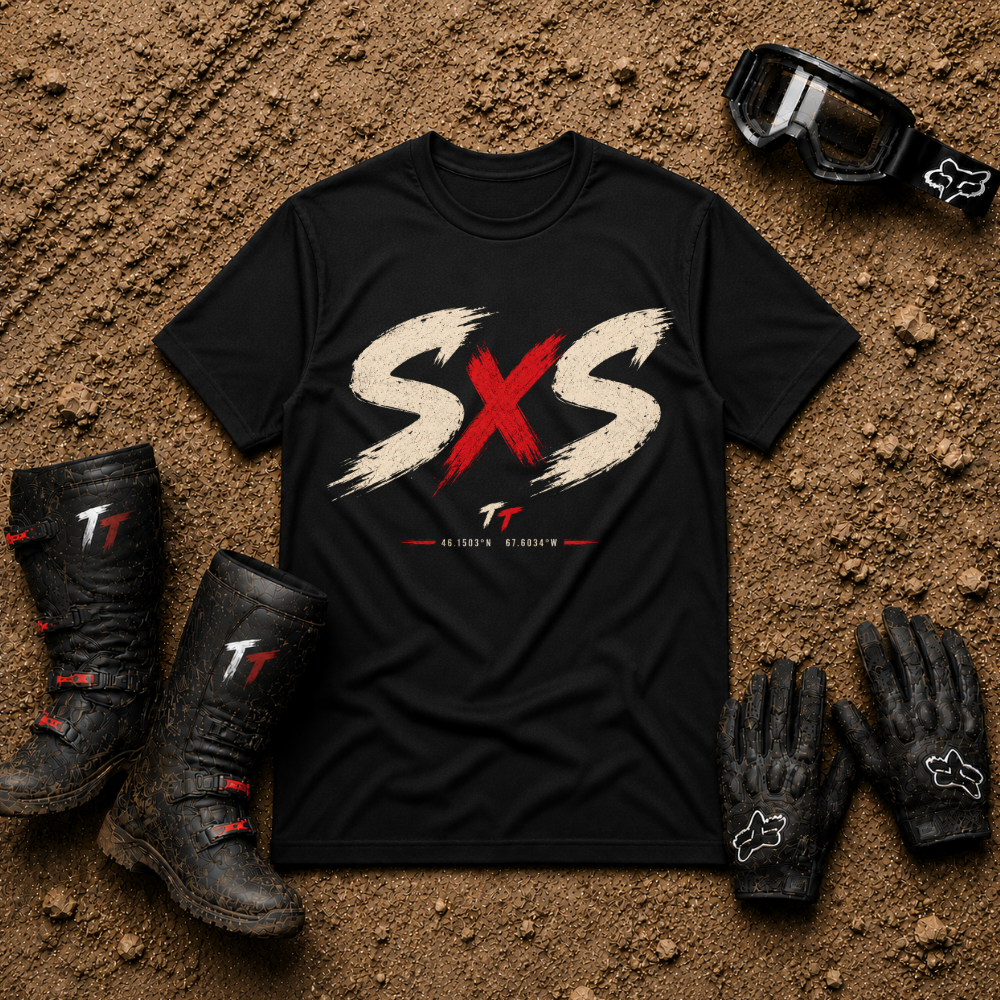 SXS T-Shirt in Black - Side-by-Side UTV Off-Road Graphic Tee | Tire Time Offroad