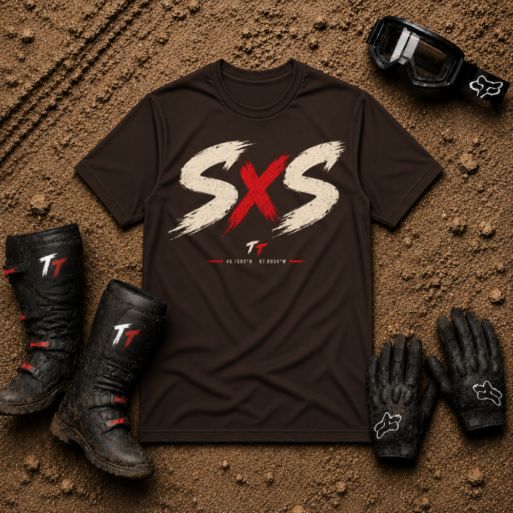 SXS T-Shirt in Dark Chocolate Brown - Side-by-Side UTV Off-Road Graphic Tee | Tire Time Offroad