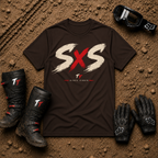 SXS T-Shirt in Dark Chocolate Brown - Side-by-Side UTV Off-Road Graphic Tee | Tire Time Offroad