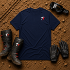 Will Work for SXS Parts t-shirt in Navy - funny ATV UTV trail riding tee by Tire Time Offroad