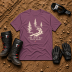 The Long Way Feels Right T-Shirt in Berry - Tire Time Offroad scenic trail tee