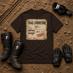 Trail Condition Report graphic tee in Dark Chocolate brown - off-road ATV/UTV t-shirt