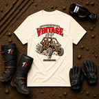 Vintage Stone Age Side By Side T-Shirt in Natural - retro off-road graphic tee for ATV/UTV riders