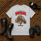 Vintage Stone Age Side By Side T-Shirt in Sport Grey - retro off-road graphic tee for ATV/UTV riders