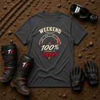 Weekend Forecast graphic tee in Dark Heather Grey - off-road ATV/UTV t-shirt