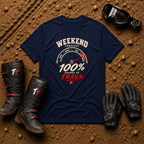 Weekend Forecast off-road tee in Navy Blue - ATV/UTV side-by-side riding shirt