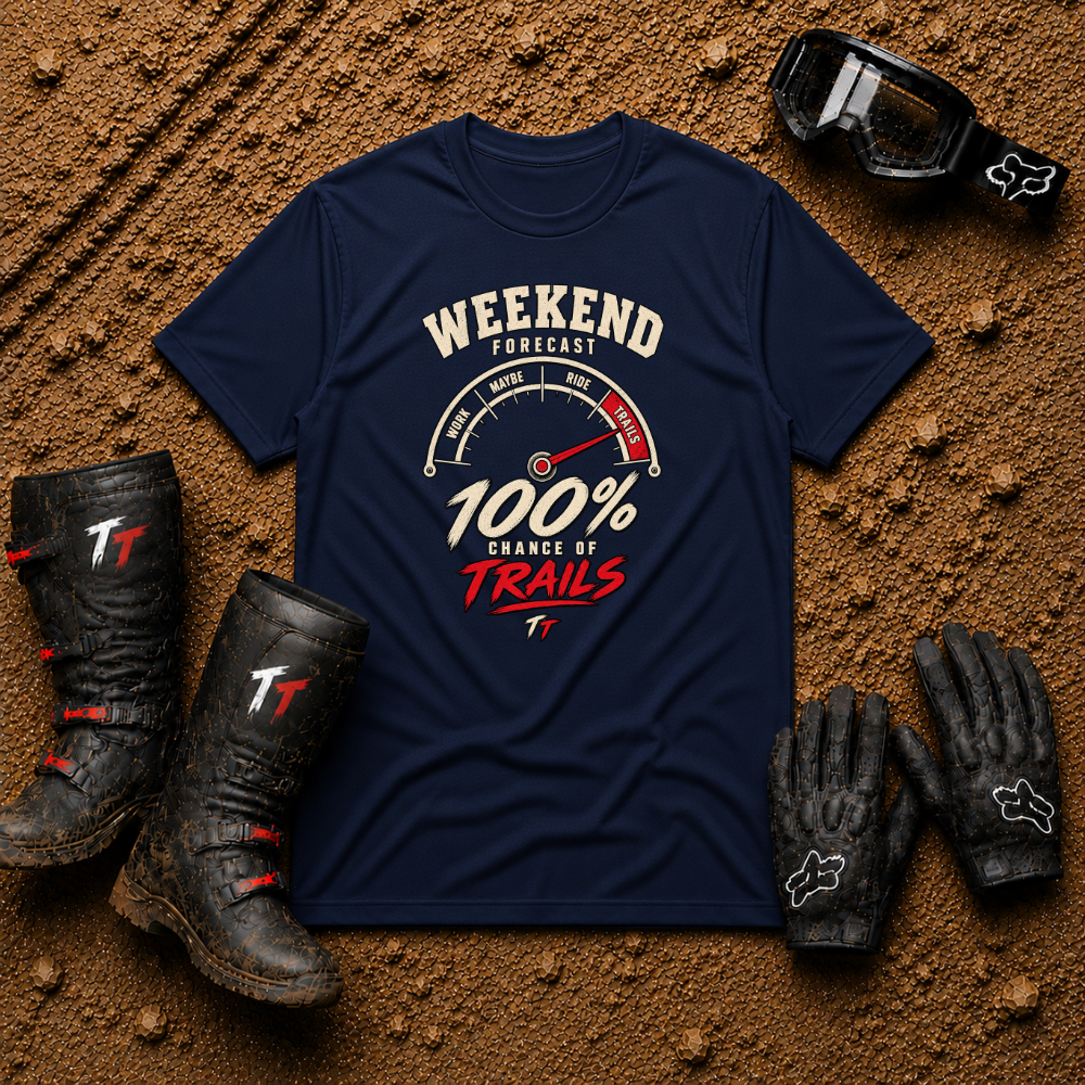 Weekend Forecast off-road tee in Navy Blue - ATV/UTV side-by-side riding shirt
