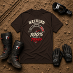 Weekend Forecast graphic tee in Dark Chocolate brown - off-road ATV/UTV t-shirt