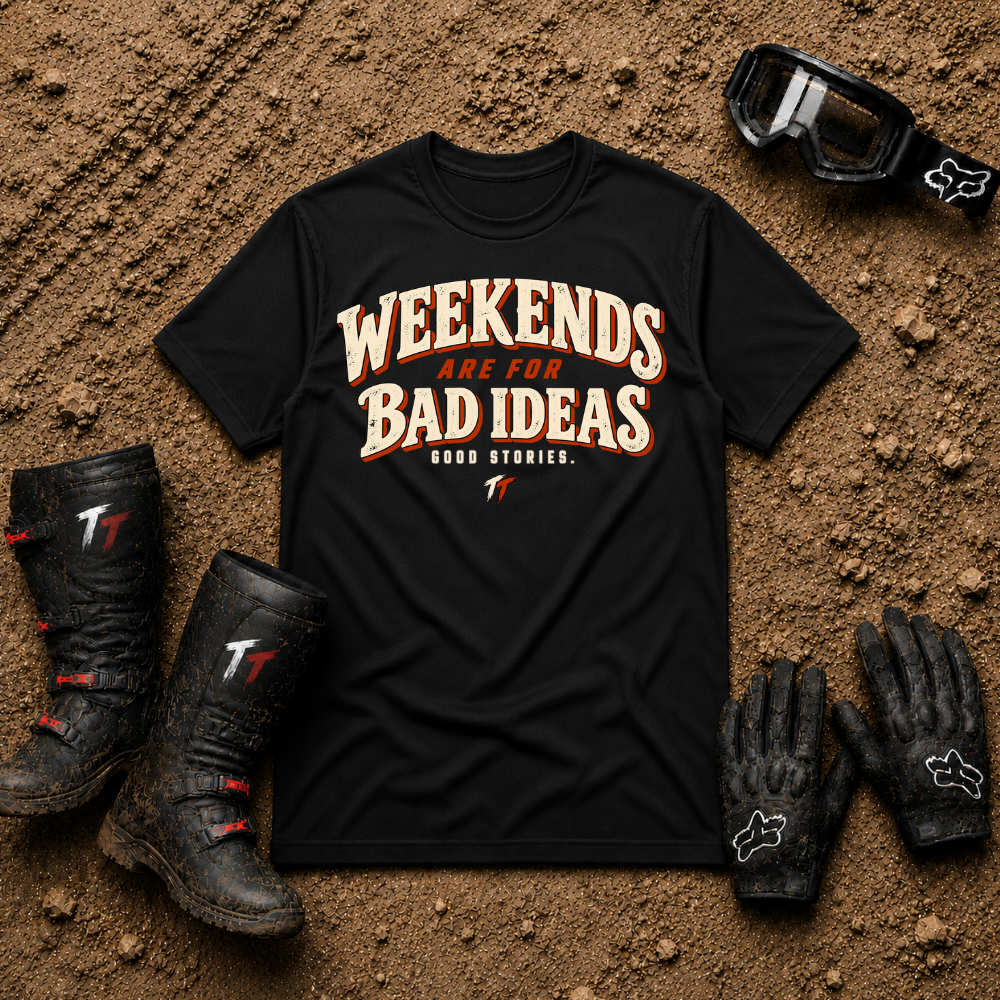 Black Weekends Are for Bad Ideas funny off-road ATV/UTV t-shirt — Tire Time Offroad