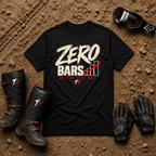 Zero Bars graphic tee in Black - off-road ATV/UTV trail riding t-shirt