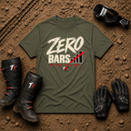 Zero Bars off-road tee in Military Green - UTV/side-by-side trail riding shirt