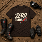 Zero Bars graphic tee in Dark Chocolate brown - off-road ATV/UTV t-shirt