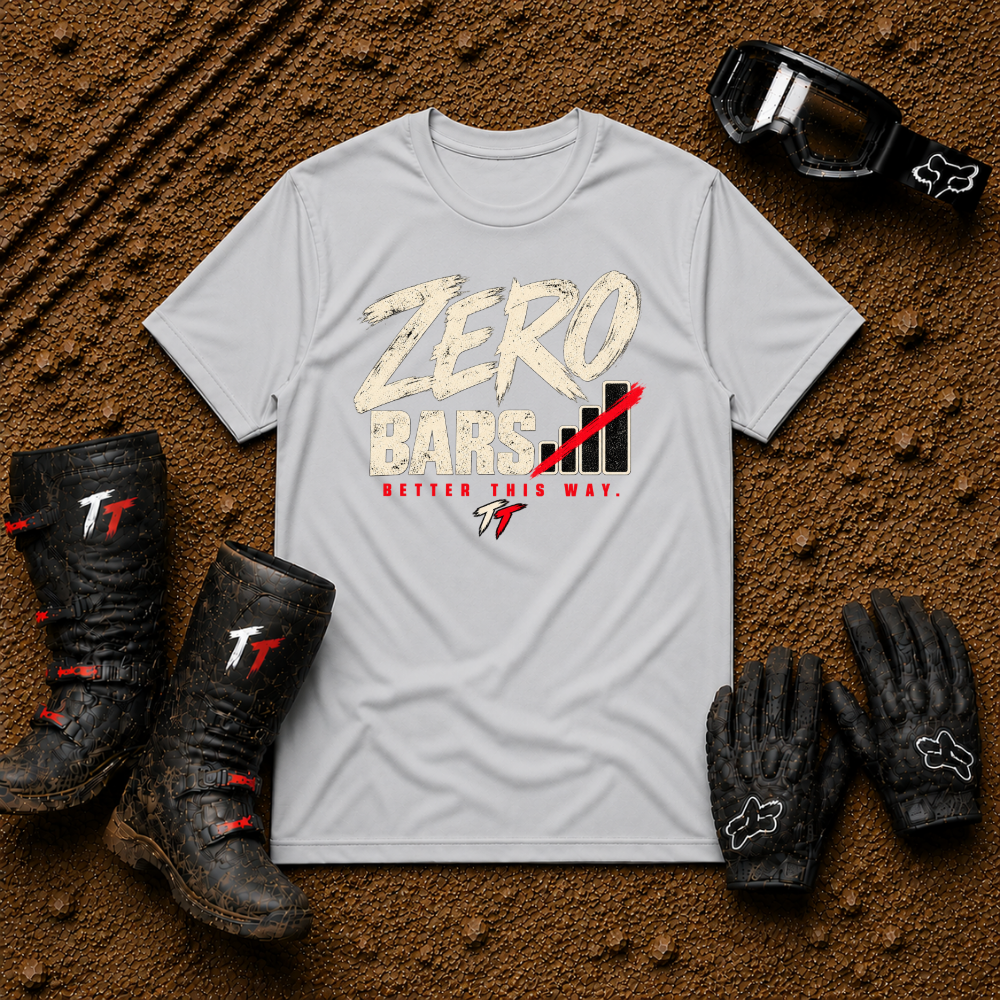 Zero Bars graphic tee in Sport Grey - off-road ATV/UTV t-shirt